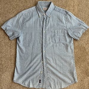 Faherty - Short-Sleeve Stretch Playa Shirt (Medium) Classics: Fishscale Redux